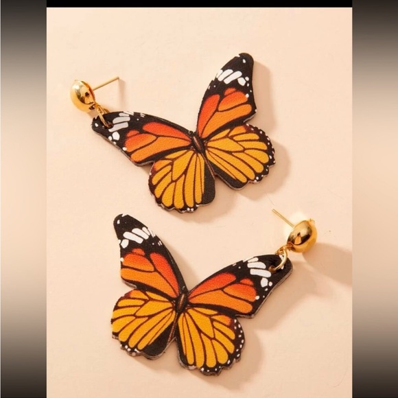 COLORFUL BUTTERFLY EARRINGS - Picture 4 of 5
